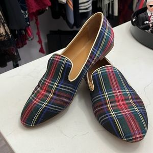 JCrew Factory Classic Stuart Plaid Smoking Slipper